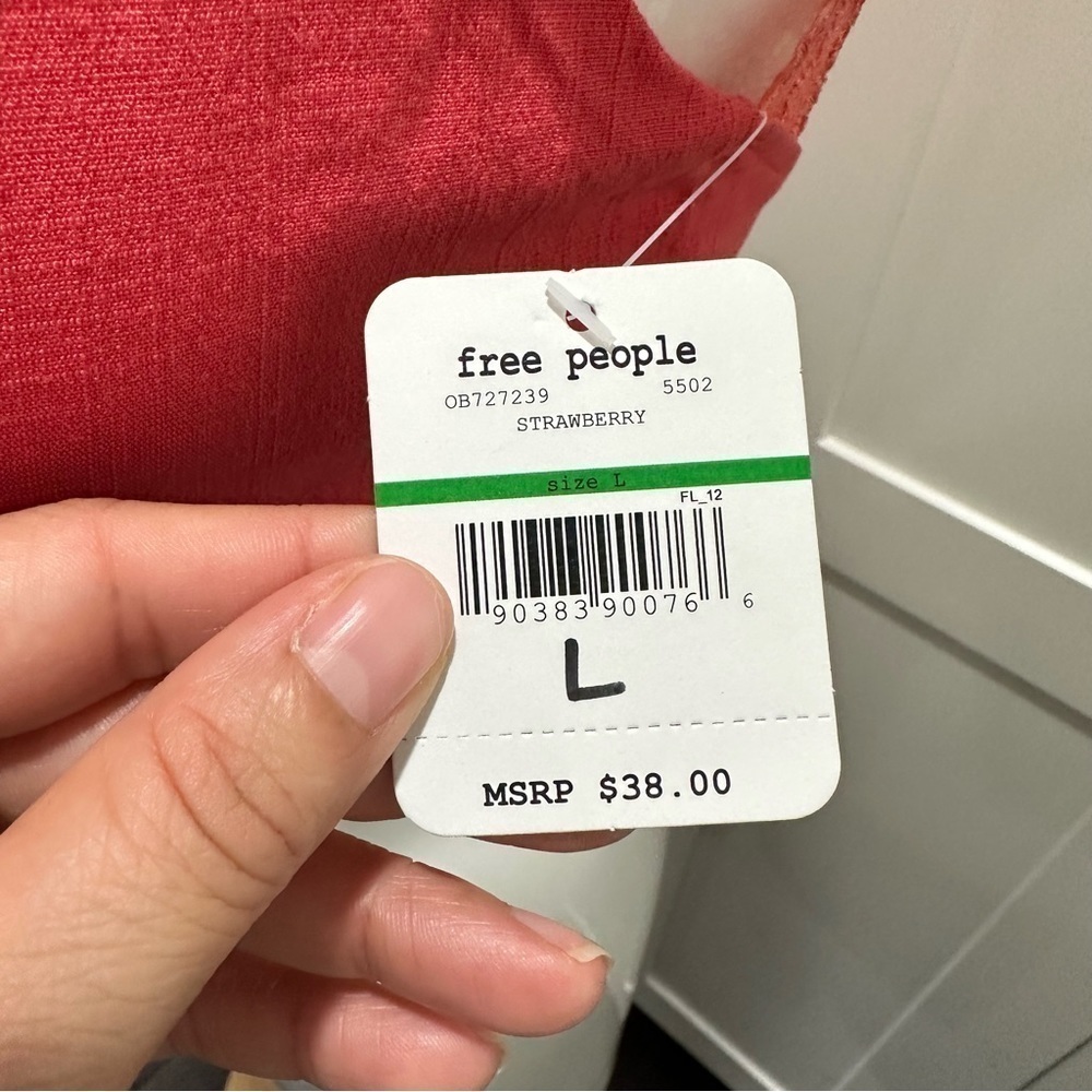 Free People Century Brami in Strawberry Size Large - Picture 4 of 6